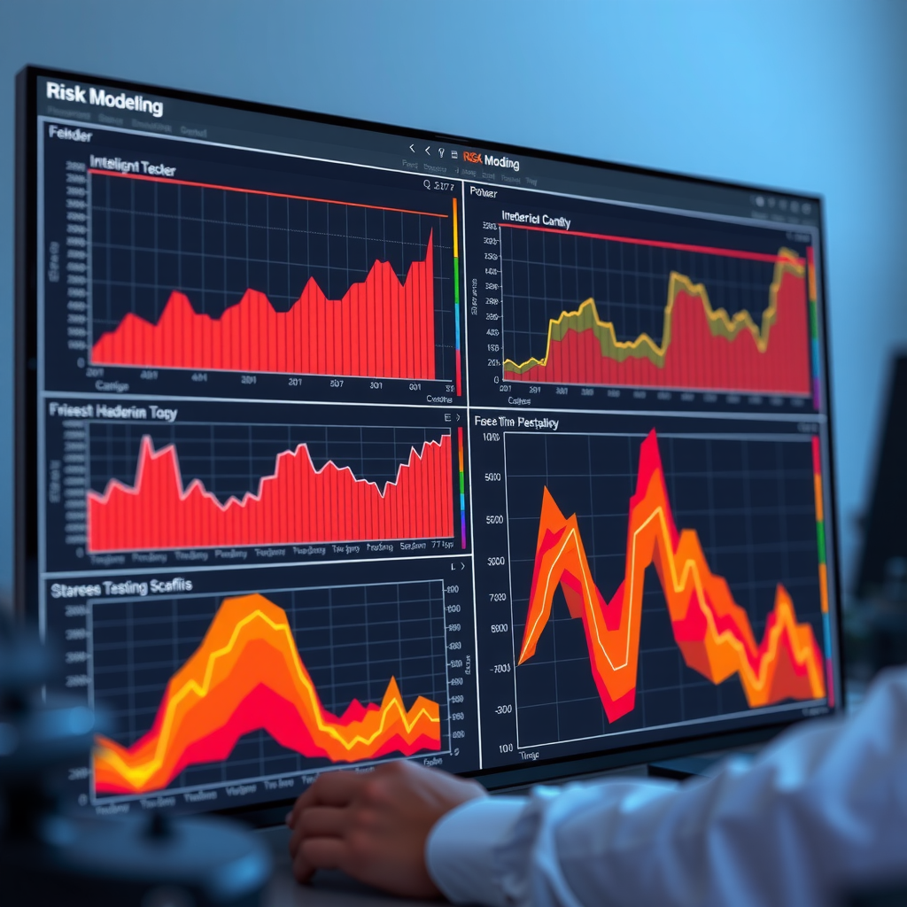 Система интеллектуального моделирования рисков с многомерными графиками, тепловыми картами корреляций и визуализацией сценариев стресс-тестирования финансовых портфелей