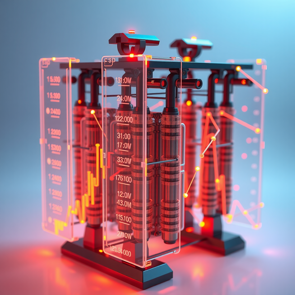 Визуализация механизма внимания в трансформерной архитектуре, показывающая матрицы внимания и взаимосвязи между различными временными точками финансовых данных